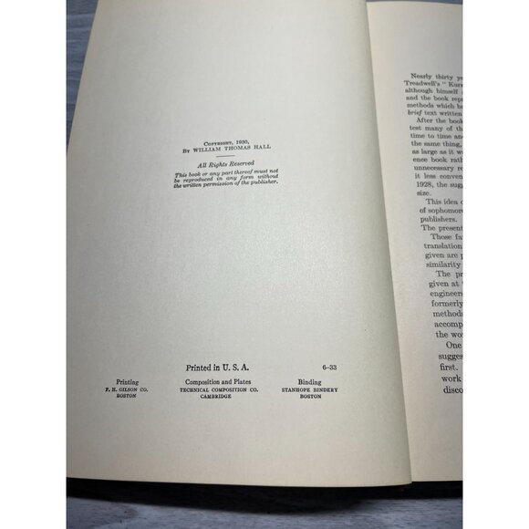 Textbook of Quantitative Analysis William Thomas Hall MIT 1930 1st Edition - Picture 5 of 10
